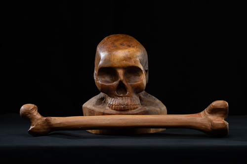 20251008-Skull and Bone - Memento Mori - Fir and Pine 9 inches 2008.jpg